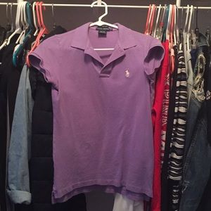 Purple polo shirt